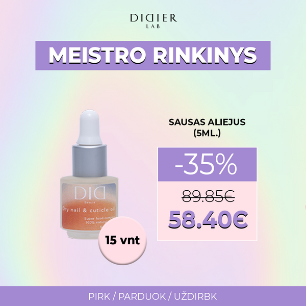Meistro rinkinys "Didier Lab" sausas aliejus "Beauté", 5 ml. (15 vnt)