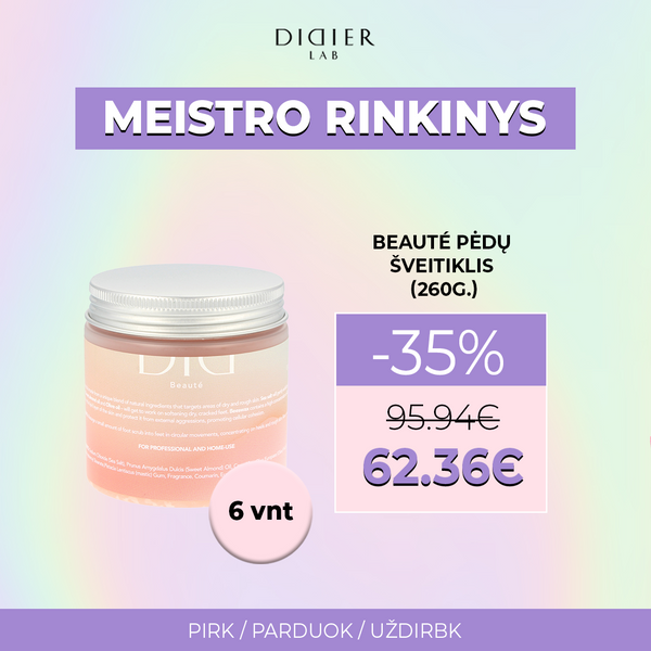 Meistro rinkinys "Didier Lab Beauté" pėdų šveitiklis, 260g. (6vnt.)