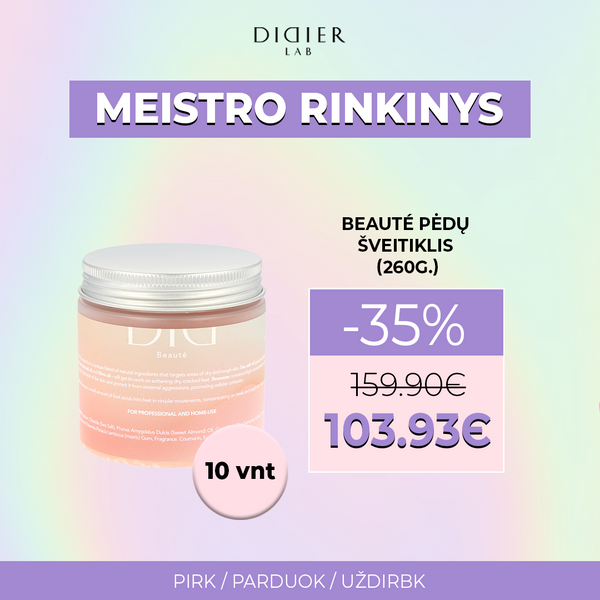 Meistro rinkinys "Didier Lab Beauté" pėdų šveitiklis, 260g. (10 vnt.)
