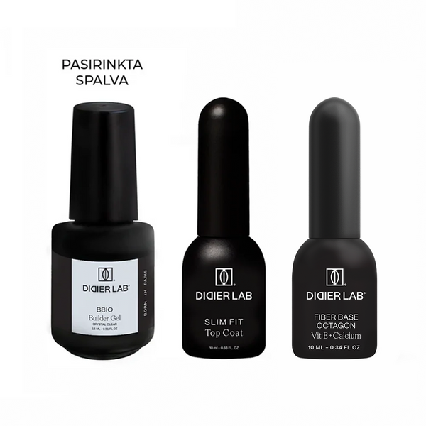 BBIO Builder gelio, Slim Fit topo ir Octagon bazės rinkinys