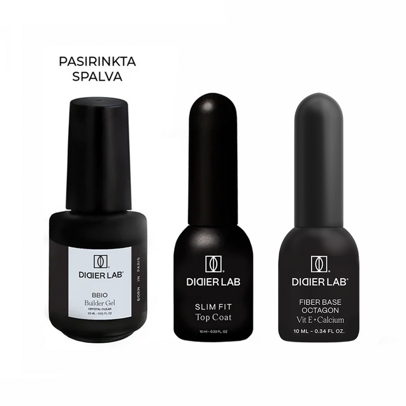 BBIO Builder gelio, Slim Fit topo ir Octagon bazės rinkinys