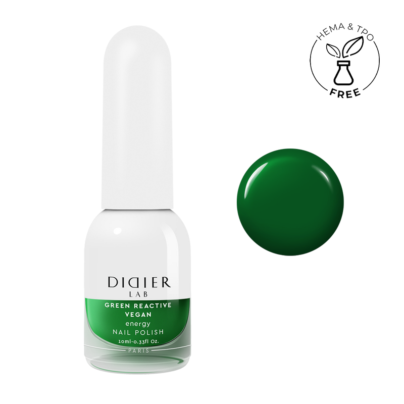 "Didier Lab" veganiškas nagų lakas "Green reactive", energy, 10ml