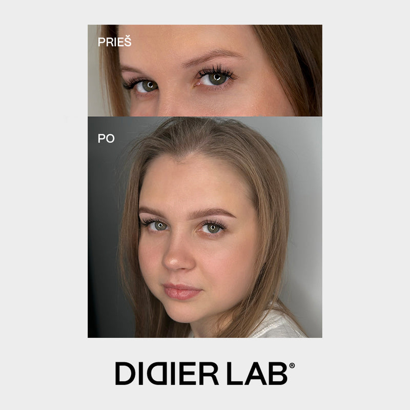 Hybrid Liquid Stain maitinamasis antakių ir blakstienų dažymo rinkinys, Didier Lab