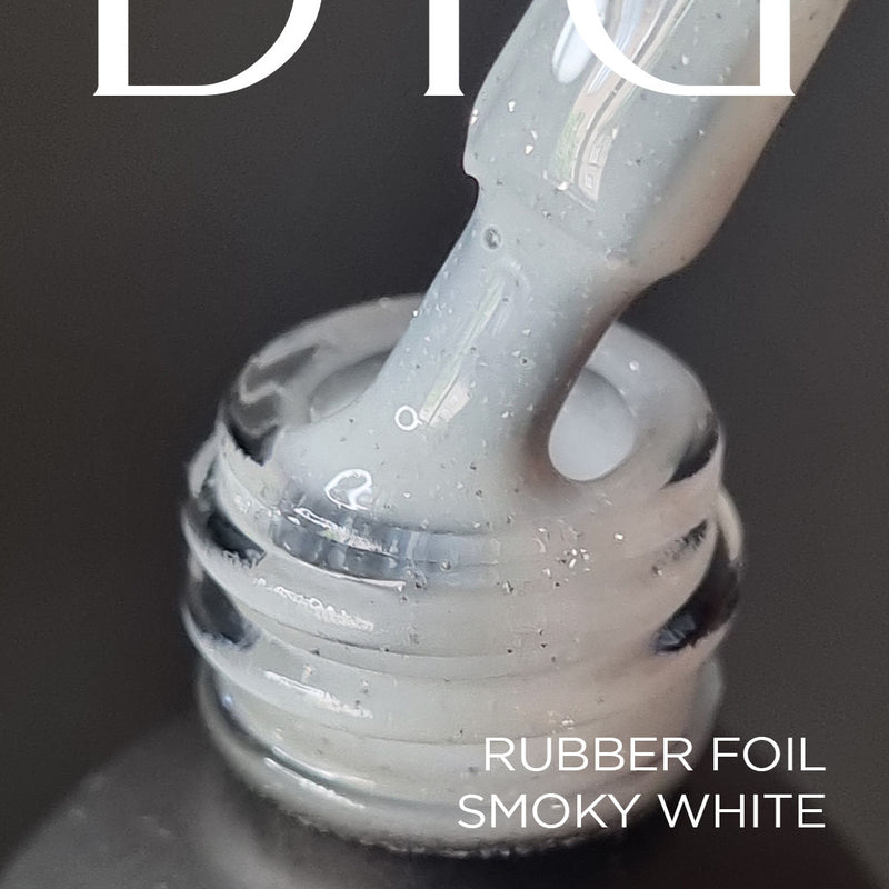 "Didier Lab" maskuojanti kaučiukinė bazė su folija "Rubber Base Foil", Smoky White, 10ml