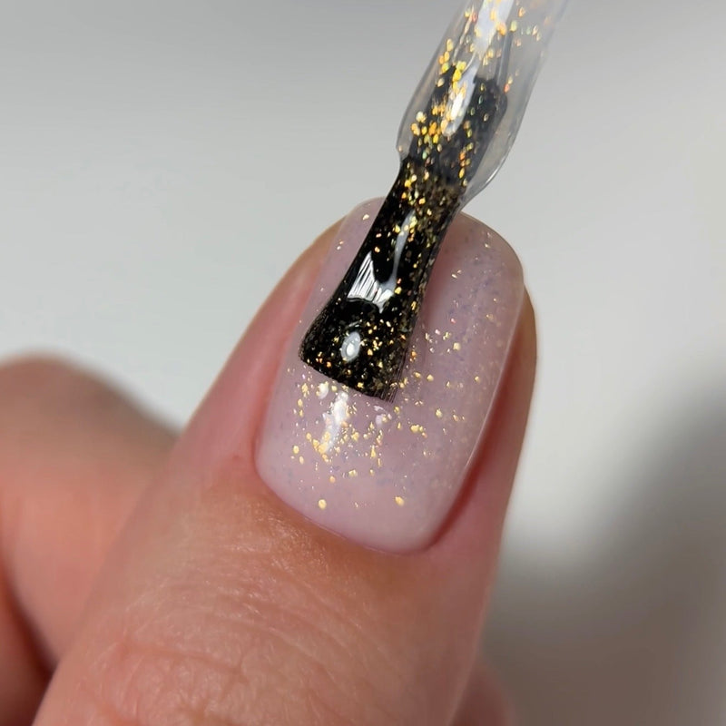 Top Coat No Wipe Glitter Gold, Didier Lab