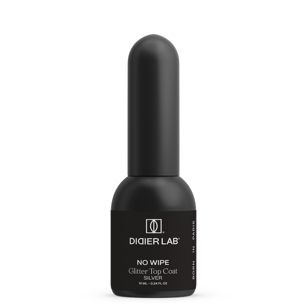 Top Coat No Wipe Glitter Silver, Didier Lab