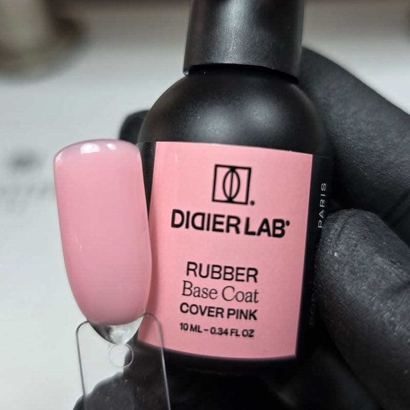 Gel polish, Rubber base coat, cover pink 10ml | Didierlab.lt