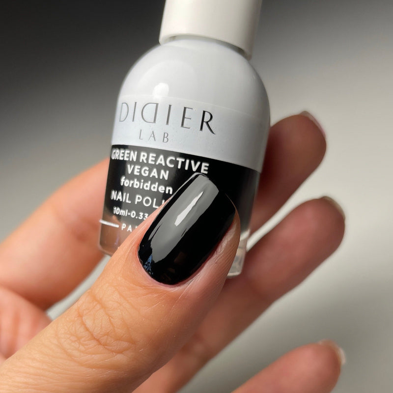 "Didier Lab" veganiškas nagų lakas "Green reactive", forbidden, 10ml