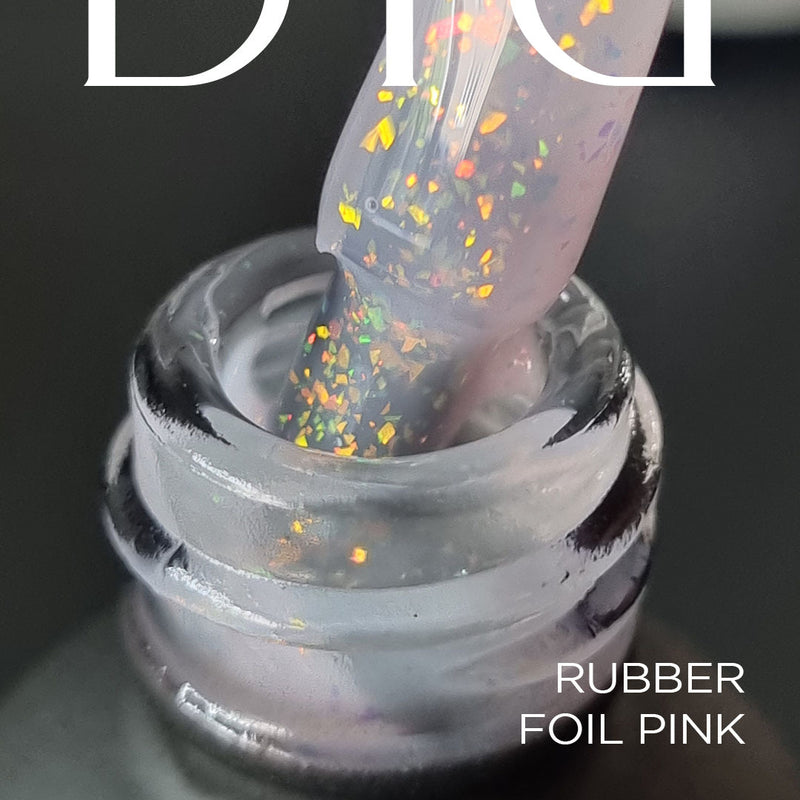 "Didier Lab" maskuojanti kaučiukinė bazė su folija "Rubber Base Foil", Pink, 10ml